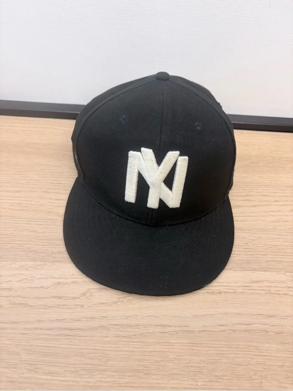 New Era Black Snapback Hat with White NY-Style Patch